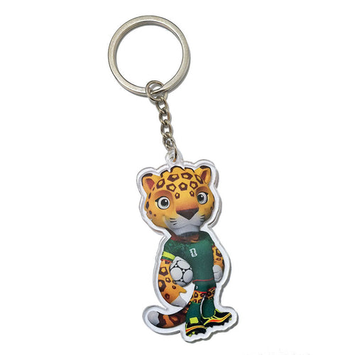 World Cup Mascots Moose, Sea Eagle, Jaguar Acrylic Keychain Pendant