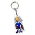 World Cup Mascots Moose, Sea Eagle, Jaguar Acrylic Keychain Pendant